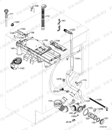 Взрыв-схема стиральной машины Franke FWD1400-6E - Схема узла Hydraulic System 272