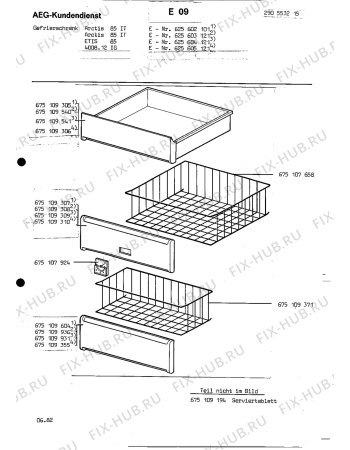 Взрыв-схема холодильника Unknown 4008/12I - Схема узла Internal parts refrigerator