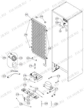 Взрыв-схема холодильника Upo RF43311NS (377469, HZS34664) - Схема узла 04