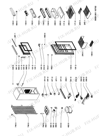 Схема №1 DP 2230/JA с изображением Корпусная деталь для холодильной камеры Whirlpool 481944269151
