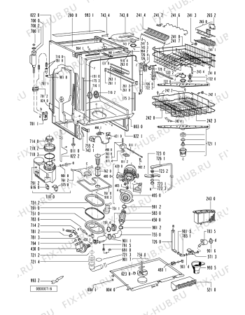 Схема №1 GU180ESJS с изображением Обшивка для посудомоечной машины Whirlpool 481245370051