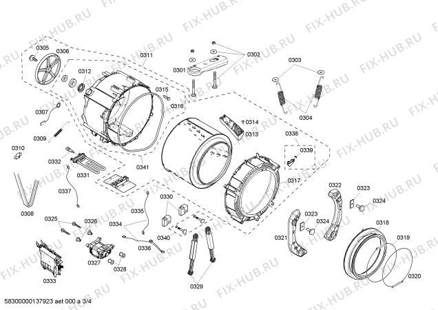 Схема №1 WFMC640SUC Nexxt Premium с изображением Крюк для стиральной машины Bosch 00602923