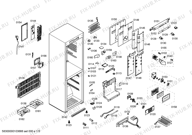 Схема №1 KG28XM40 с изображением Ящичек Bosch 00494291