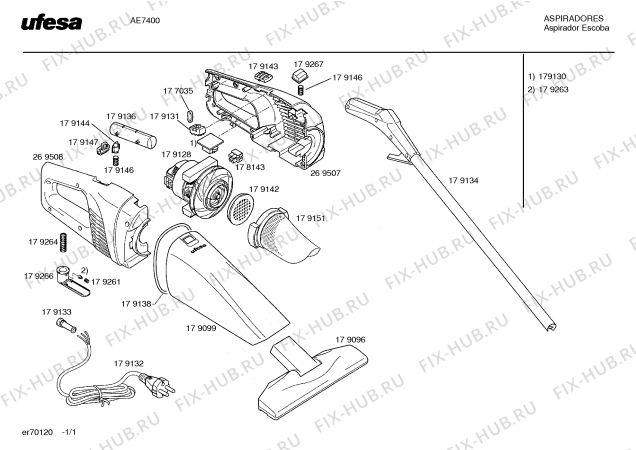 Схема №1 AE7400 с изображением Фильтр для комплектующей Bosch 00179151