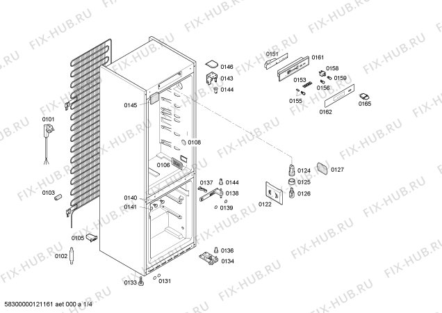 Схема №3 P1KNB3904A с изображением Дверь морозильной камеры для холодильника Bosch 00477719