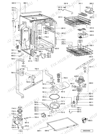 Схема №1 ADG 8532/1 WH с изображением Обшивка для посудомоечной машины Whirlpool 481245373338
