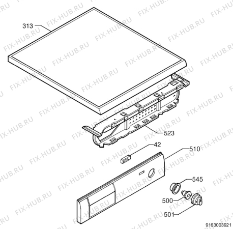 Взрыв-схема стиральной машины Zanussi TDS370T - Схема узла Command panel 037