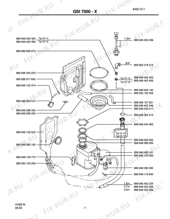 Взрыв-схема посудомоечной машины Unknown GSI 7000-X - Схема узла Section3