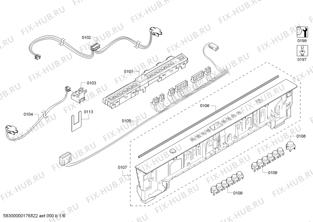 Схема №1 63012223317 Kenmore с изображением Регулировочный узел для посудомоечной машины Bosch 00747893