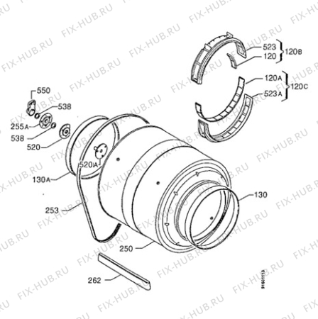 Взрыв-схема стиральной машины Electrolux TD534 - Схема узла Functional parts