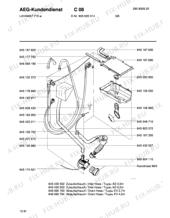 Взрыв-схема стиральной машины Aeg LAV715 SENS W - Схема узла Hydraulic System 272