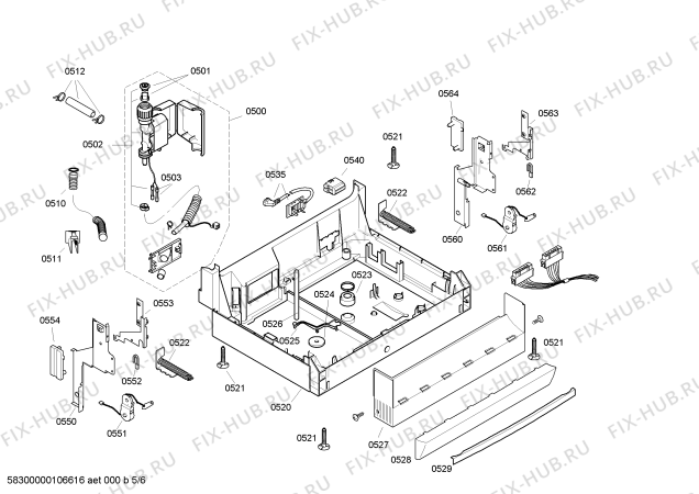 Взрыв-схема посудомоечной машины Bosch SGS47M32EU Pro Party Silence - Схема узла 05