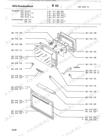 Взрыв-схема микроволновой печи Aeg MICROMAT DUO 3214L D - Схема узла Section1