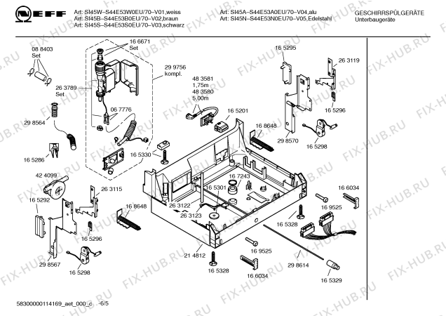 Схема №3 S44E33N1EU с изображением Инструкция по эксплуатации для посудомоечной машины Bosch 00691831