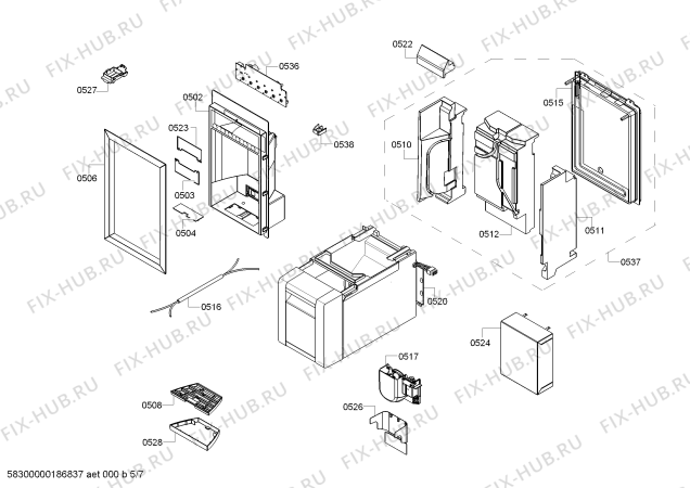 Схема №2 FI24DP32 с изображением Модуль управления для холодильника Bosch 12014603