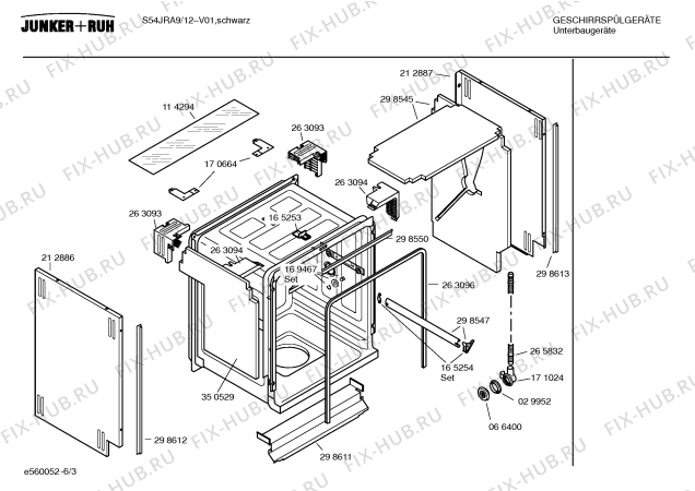 Взрыв-схема посудомоечной машины Junker&Ruh S54JRA9 - Схема узла 03