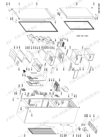 Схема №1 BSNF9151OX (F094153) с изображением Наставление для холодильной камеры Indesit C00523189