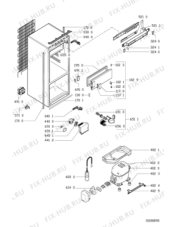 Схема №2 KDIF 2050/2 с изображением Дверка для холодильника Whirlpool 481941879878
