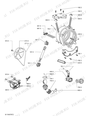 Схема №1 AWO 6266 с изображением Модуль (плата) для стиралки Whirlpool 481074287796