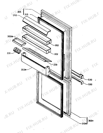 Взрыв-схема холодильника Zanussi Z618/9KM - Схема узла Refrigerator door