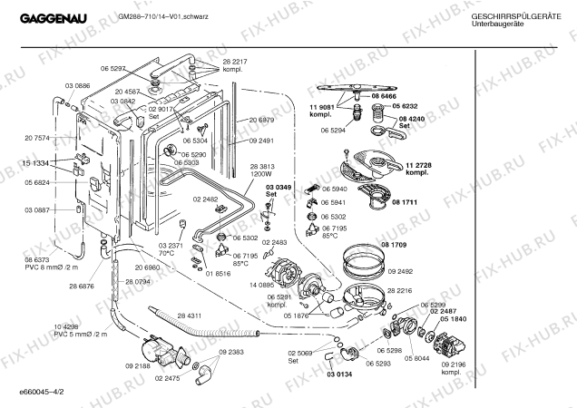 Схема №1 GI904760 с изображением Инструкция по установке/монтажу для посудомоечной машины Bosch 00517461