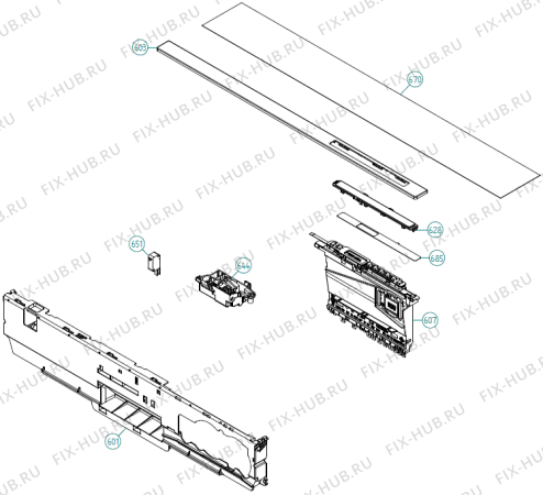 Взрыв-схема посудомоечной машины Gorenje GDV642X (365225, DW90.2) - Схема узла 06