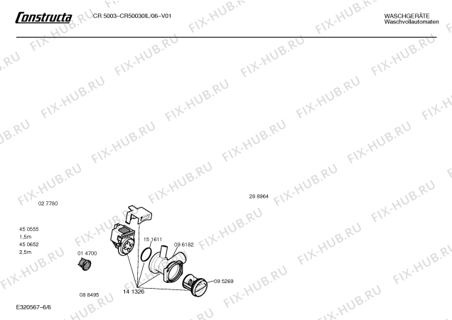 Схема №1 CR50030IL CR5003 с изображением Панель для стиральной машины Bosch 00280768