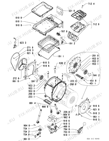 Схема №1 AWT 8124 D с изображением Обшивка для стиралки Whirlpool 481245210327