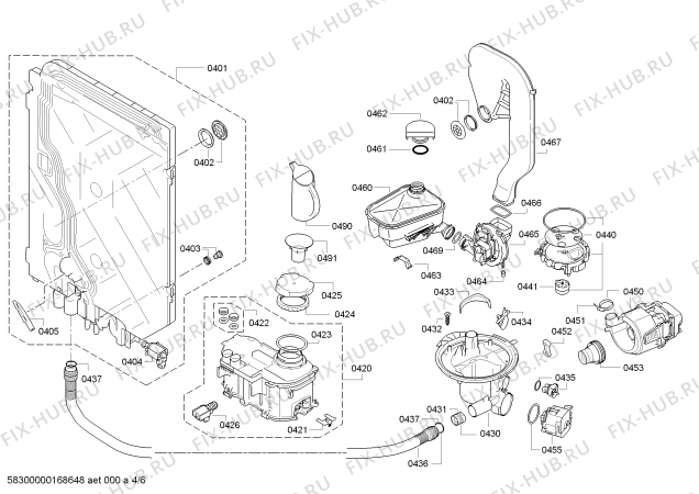 Схема №1 SN66M098EU с изображением Трос для посудомойки Siemens 00623537