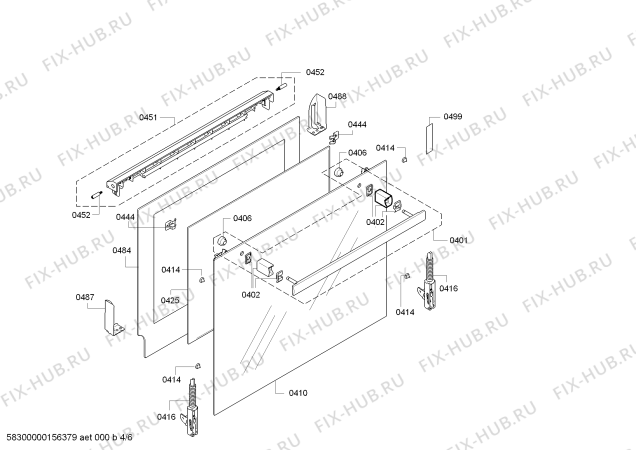 Взрыв-схема плиты (духовки) Bosch HBA30B550W - Схема узла 04