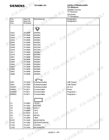 Схема №1 FR104M6 с изображением Инструкция по эксплуатации для жк-телевизора Siemens 00531019