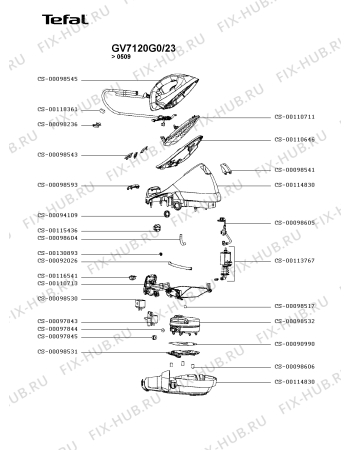 Схема №1 GV7120G0/23 с изображением Клапан для электропарогенератора Tefal CS-00098541