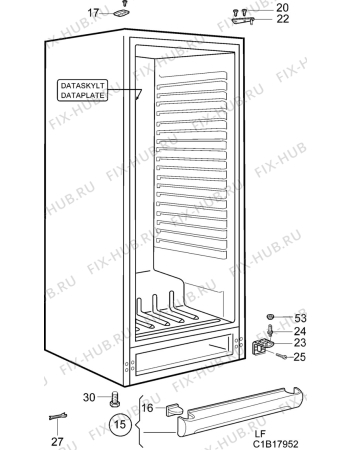 Взрыв-схема холодильника Marijnen CM3830C - Схема узла C10 Cabinet