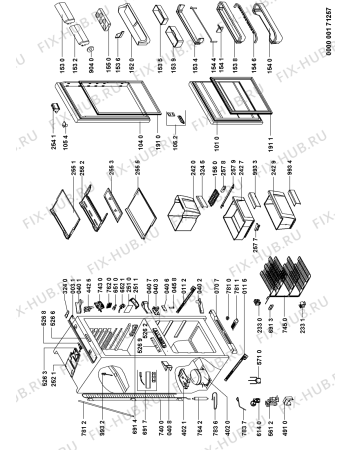 Схема №1 BCB35DIA+ с изображением Вноска для холодильника Whirlpool 481245298319