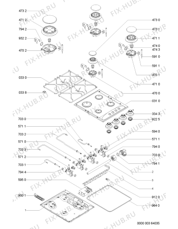 Схема №1 AKM 212/NA с изображением Втулка для плиты (духовки) Whirlpool 481244039157