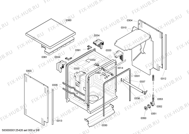 Схема №2 SE25M274FF с изображением Кнопка для посудомойки Siemens 00428999