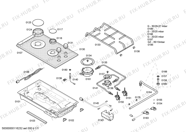 Схема №1 3ET2030LB с изображением Решетка для электропечи Bosch 00476599