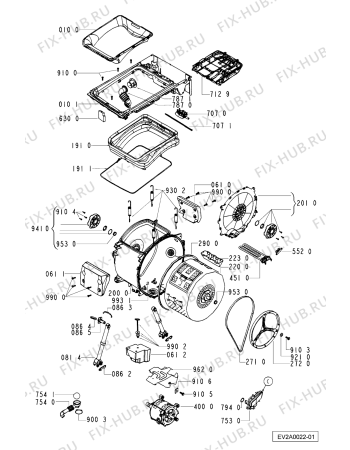 Схема №1 AWV 556/M с изображением Декоративная панель для стиралки Whirlpool 481245210793