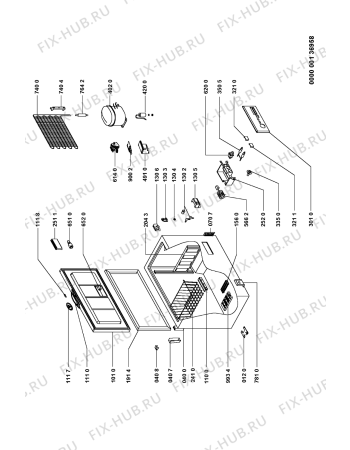 Схема №1 AFG 5031 OKO с изображением Сенсорная панель для холодильника Whirlpool 481245228748
