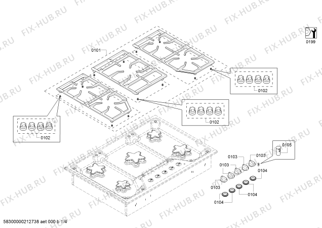 Схема №1 SGSX305TS Thermador с изображением Кабель для плиты (духовки) Bosch 12019617