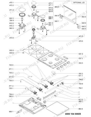 Схема №1 AKM 235 IX с изображением Затычка для электропечи Whirlpool 481060118441