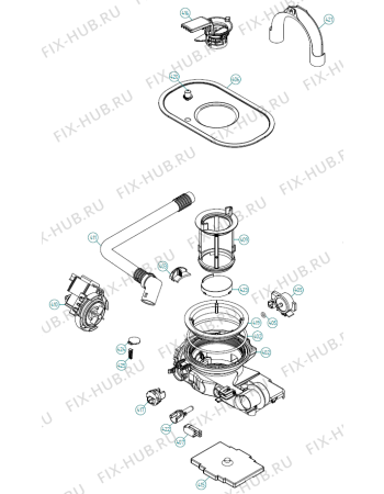 Взрыв-схема посудомоечной машины Asko D5435 SOF EU   -White (367871, DW90.1) - Схема узла 04