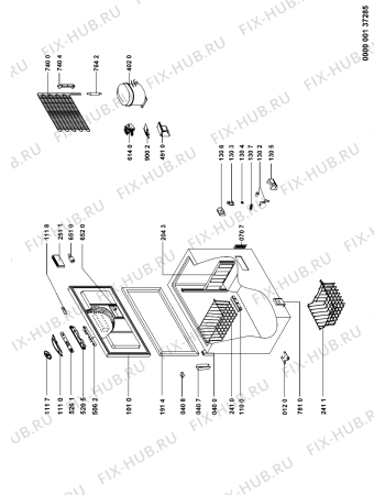 Схема №1 AFG6452EAP (F090732) с изображением Лоток (форма) для холодильной камеры Indesit C00327840