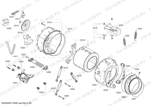 Схема №1 WD14H560FF Siemens varioPerfect iQ700 с изображением Модуль управления, запрограммированный для стиралки Siemens 00744276