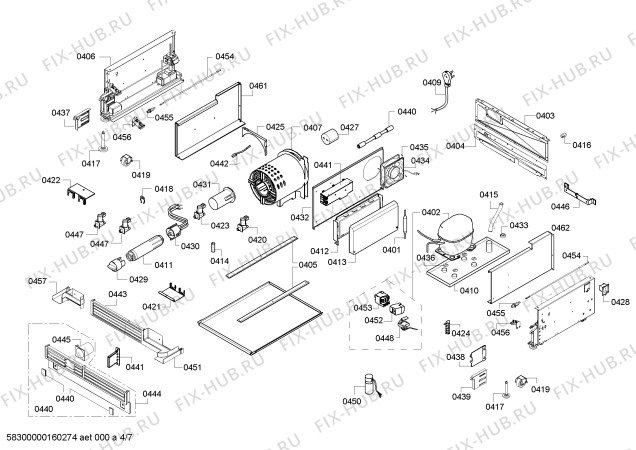 Схема №2 T24ID800LP с изображением Модуль управления для холодильника Bosch 00707254