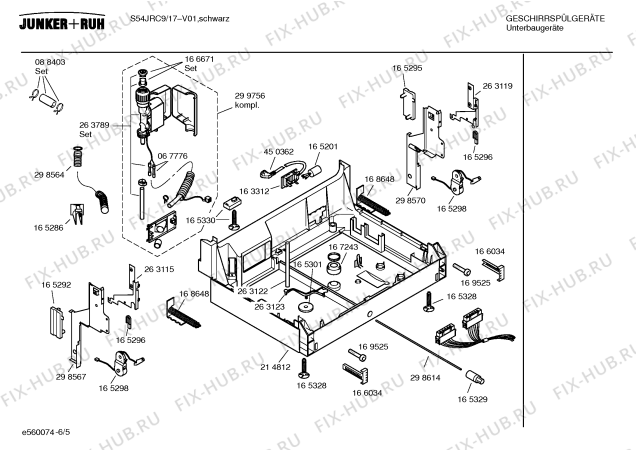 Схема №1 S54JRC9 с изображением Инструкция по эксплуатации для электропосудомоечной машины Bosch 00528549