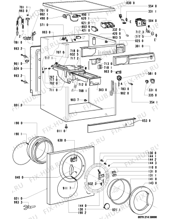 Схема №1 AWM 214 с изображением Декоративная панель для стиральной машины Whirlpool 481945328061