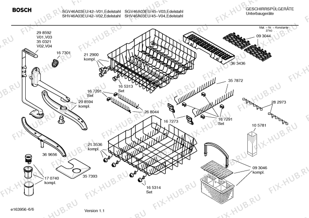Схема №2 SHV46A03EU с изображением Инструкция по эксплуатации для посудомойки Bosch 00584068