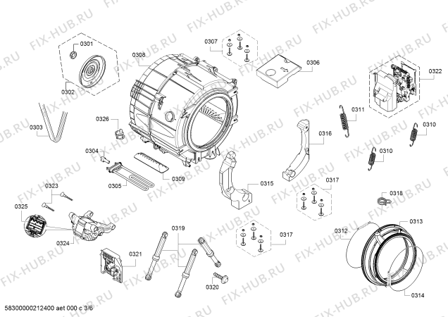 Схема №1 WAT286H3FG с изображением Панель управления для стиралки Bosch 11029297