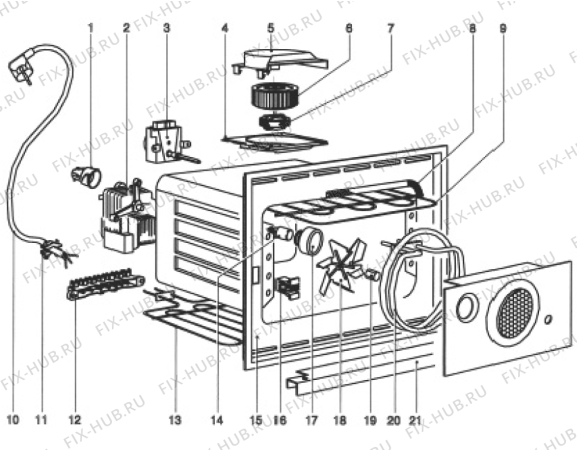 Взрыв-схема комплектующей Gorenje O2   -Electric (900002394, O2) - Схема узла 03